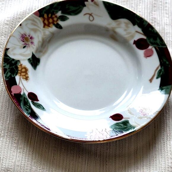 Tienshan Mug 8 piece Magnolia Flower Fine China Gold Trim Coffee Tea Cup - Picture 4 of 9